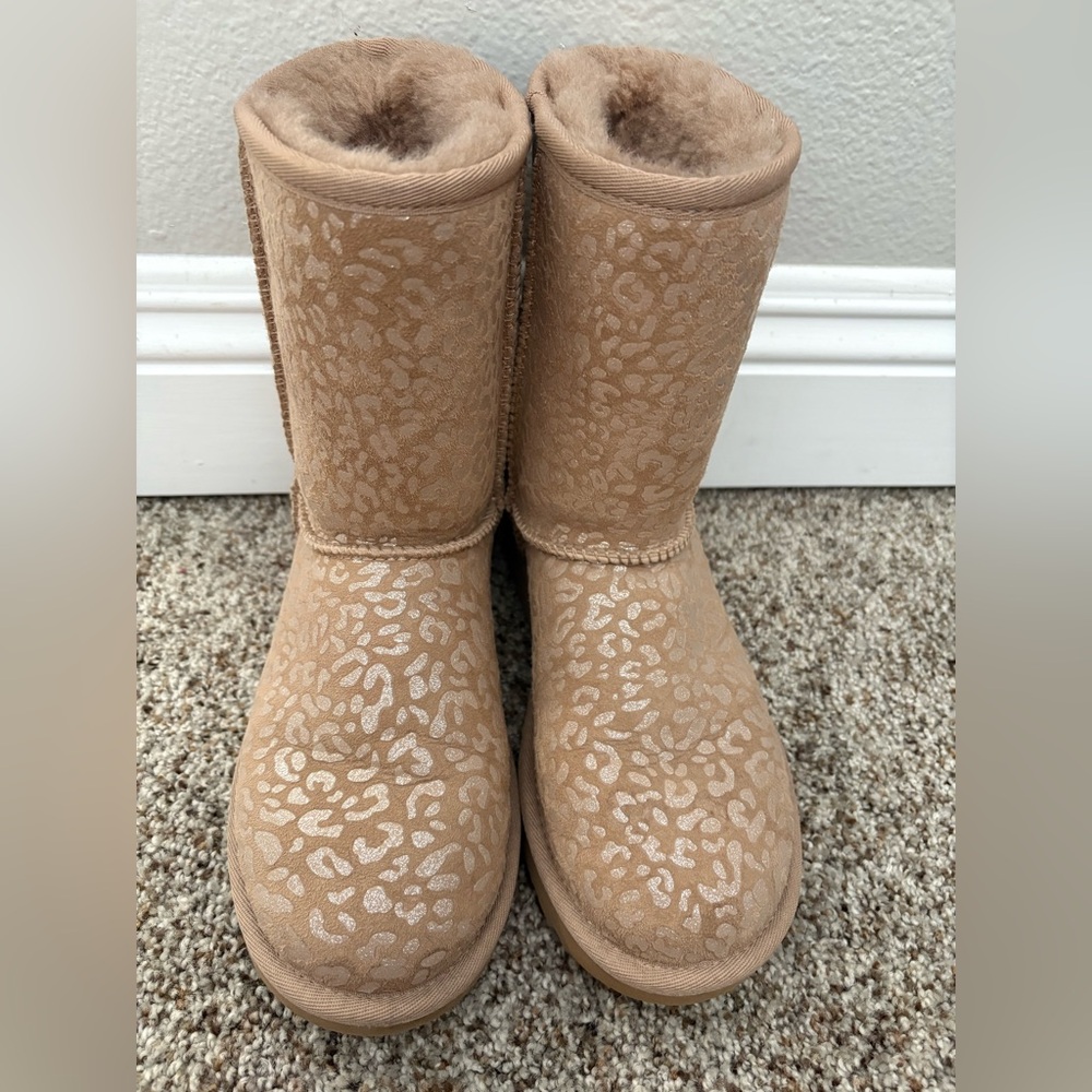UGG Tan Leopard Print Boots